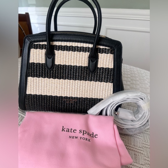 kate spade Handbags - NWOT Kate Spade Rattan black/natural crossbody